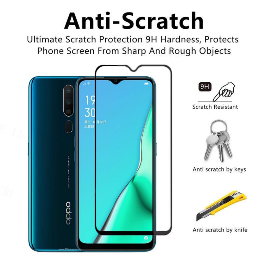 PROMO Tempered Glass OPPO A11 TG Layar Full List Hitam Anti Gores Kaca / Anti gores Matte Ceramic