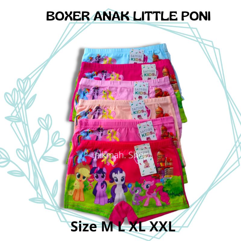 celana dalam BOXER anak cewek little pony B024