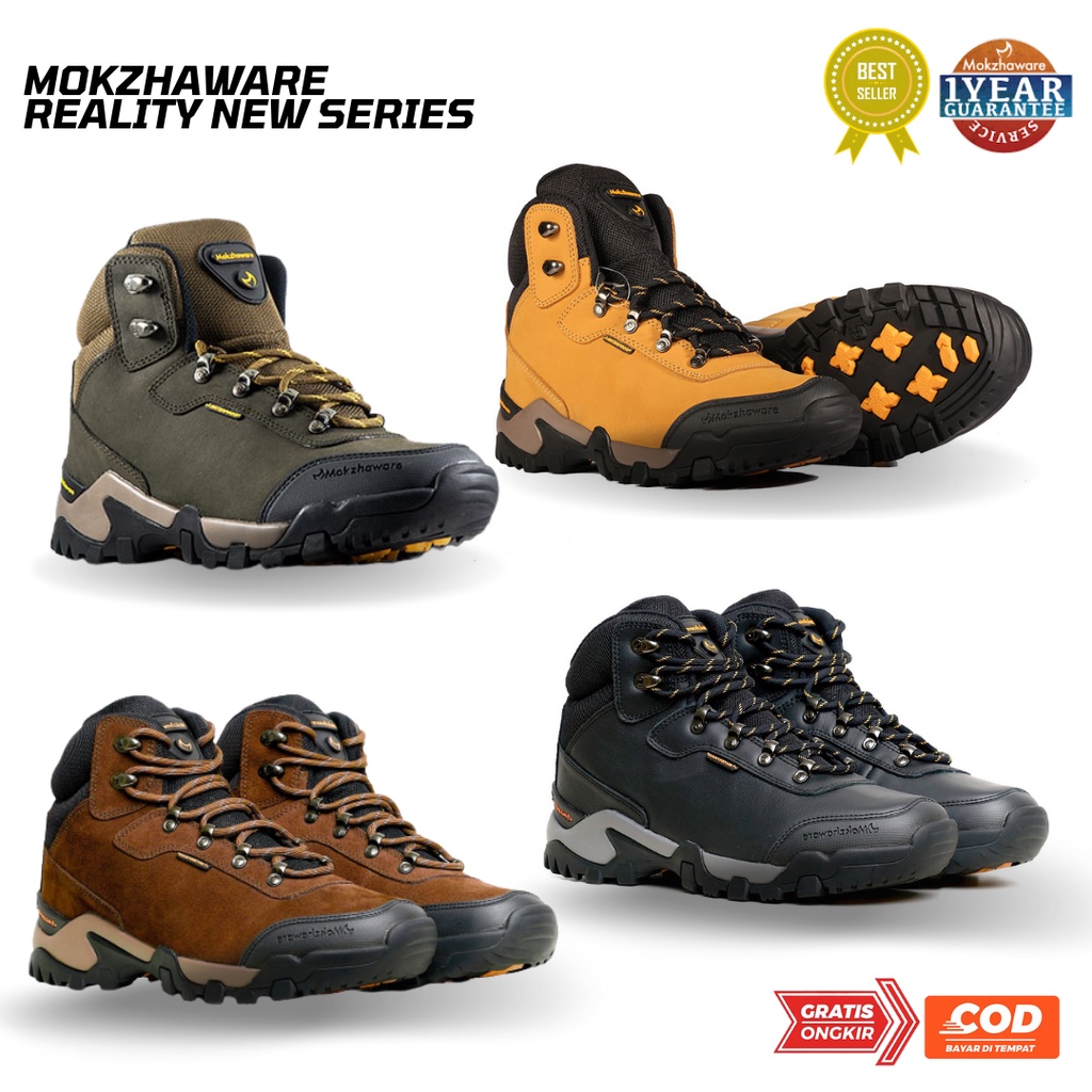 SEPATU MOKZHAWARE NEW REALITY DAN BREATHE SERIES  | GARANSI 1 TAHUN | HIKING | GUNUNG | OUTDOOR