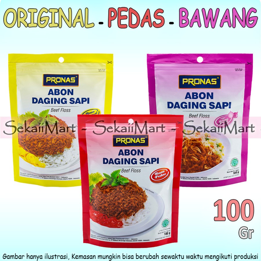 Jual PRONAS Abon Daging Sapi 100g - Beef Floss Original / Pedas ...