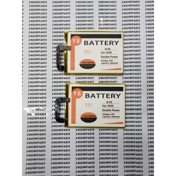 BAT BATTERY BATERAI BATRE VIVO Y51 B-95 Y8 DOUBLE POWER