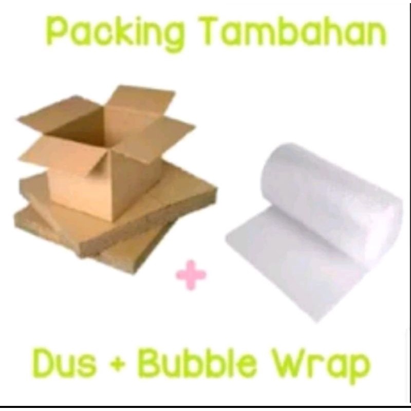 

Dus Kardus Tambahan Packing Plus Bubble Wrap