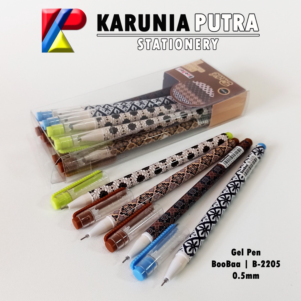 

Gel Pen Pulpen BooBaa Batik 1pack