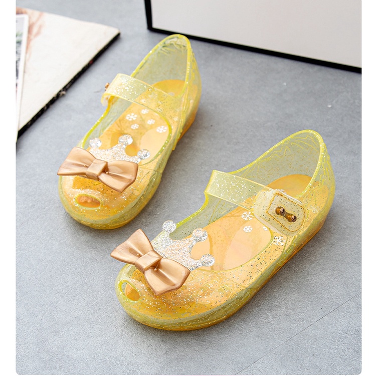 Sepatu jelly crown Princess Frozen cinderella