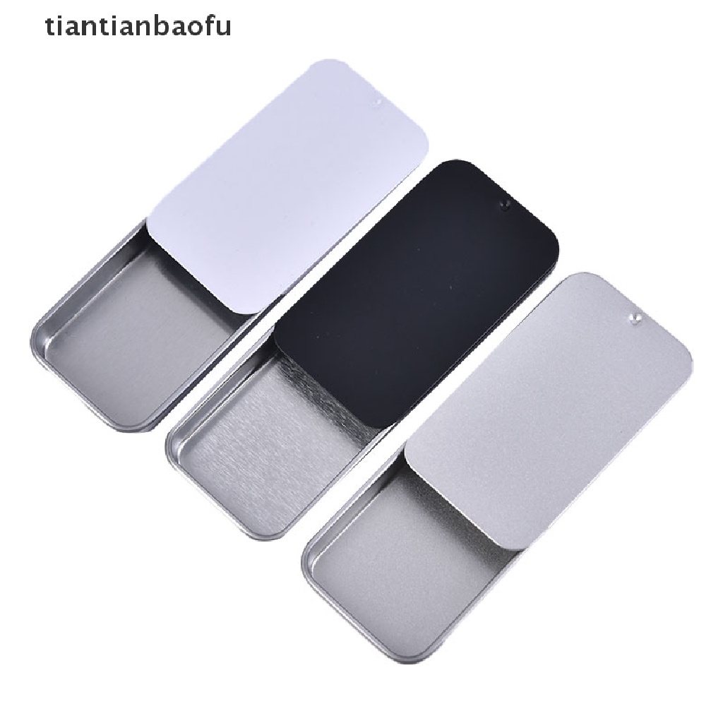 [tiantianbaofu] 1PC Mini Iron Box Slide Cover Storage Box Wedding Portable Tin Boxes Container Boutique