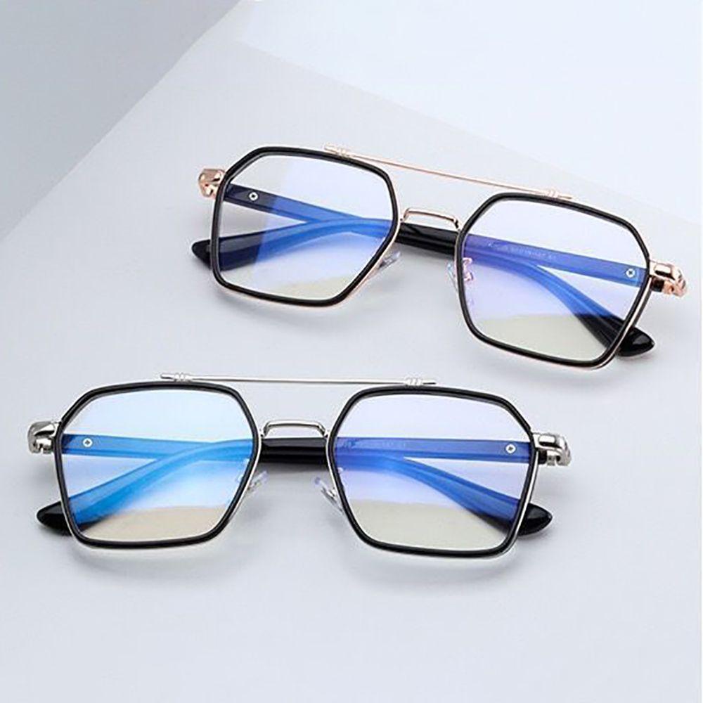 Mxbeauty Metal Frame Spectacles Simple Wanita Double Beam Anti Blue Light Kacamata Baca Kacamata Komputer Kacamata Kaca Anti Radiasi Kacamata Lensa Bening Kacamata Kacamata Optik