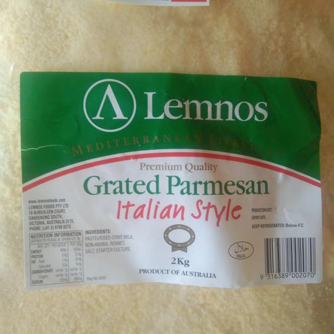 

lemnos parmesan cheese grated 200 Gr Repack