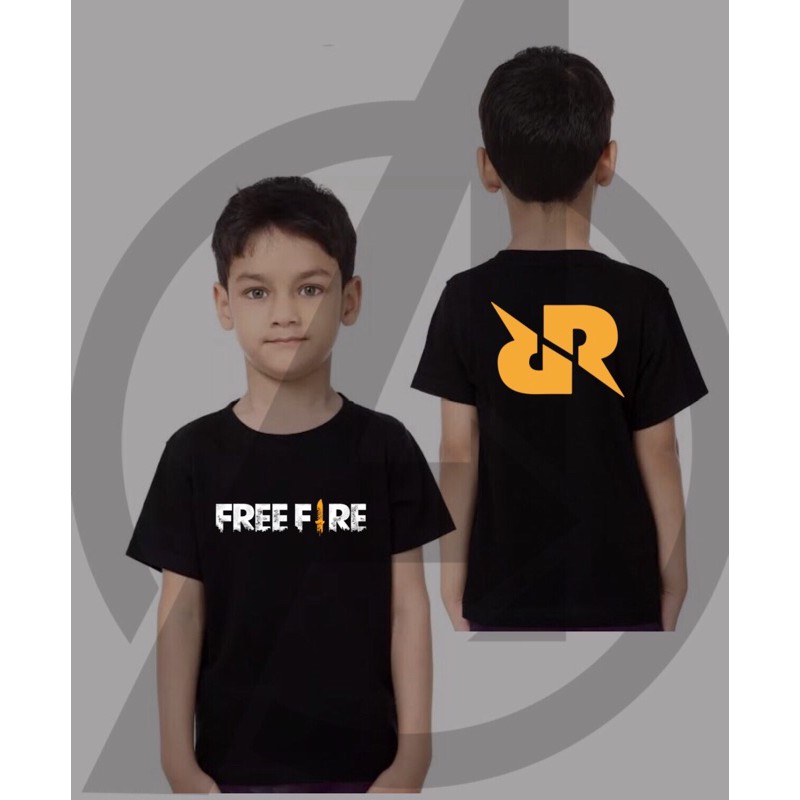 Kaos Anak Baju Tshirt - Freefire Team RRQ Esports