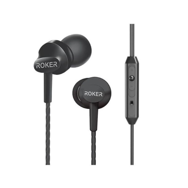 GROSIR HANDSFREE ROKER RK25K INDENTIC WITH VOLUME CONTROLLER EXTRABASS EARPHONE ORIGINAL