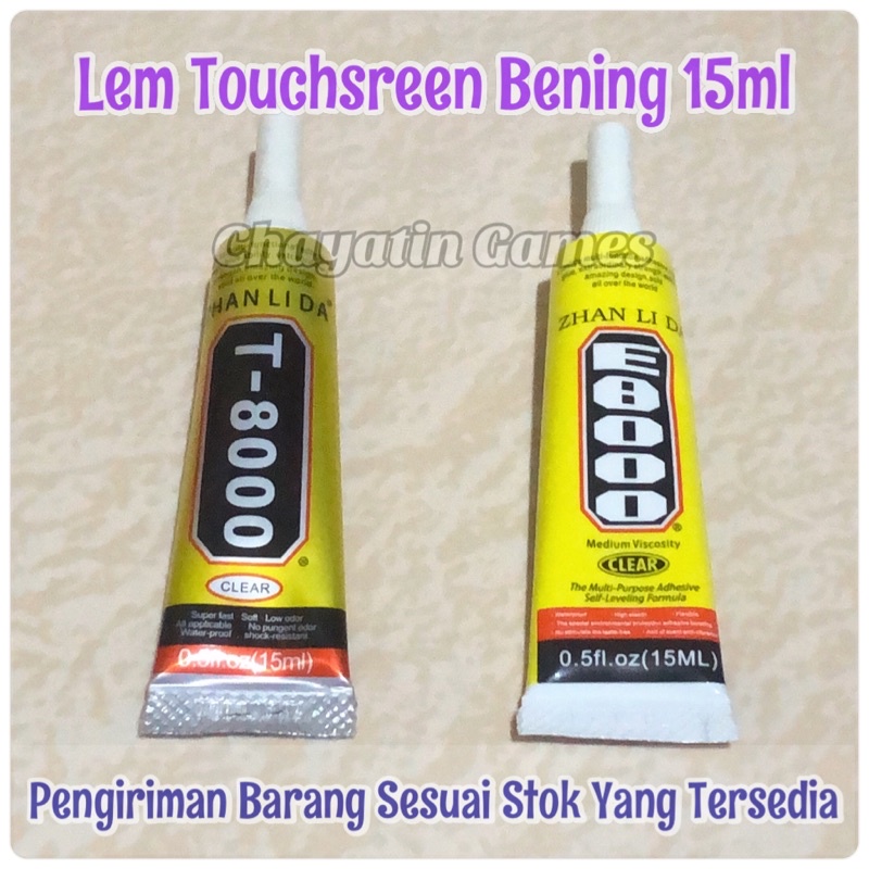 LEM TOUCHSCREEN / LCD HP / PONSEL E8000 T8000 B7000 Isi 15ML WARNA BENING