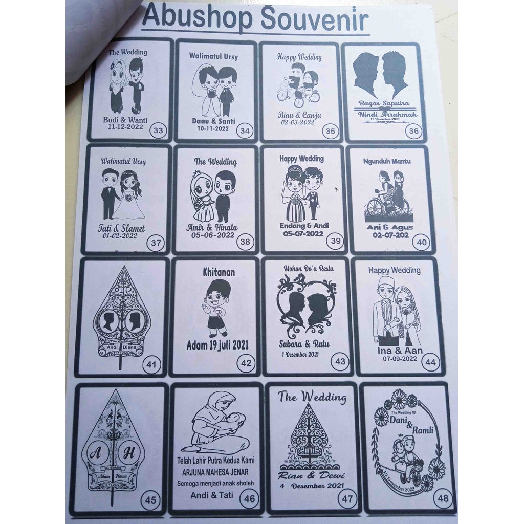 souvenir gelas gagang gemuk/gelas kopi bening sablon nama /custom kemasan plastik untuk pernikahan,u