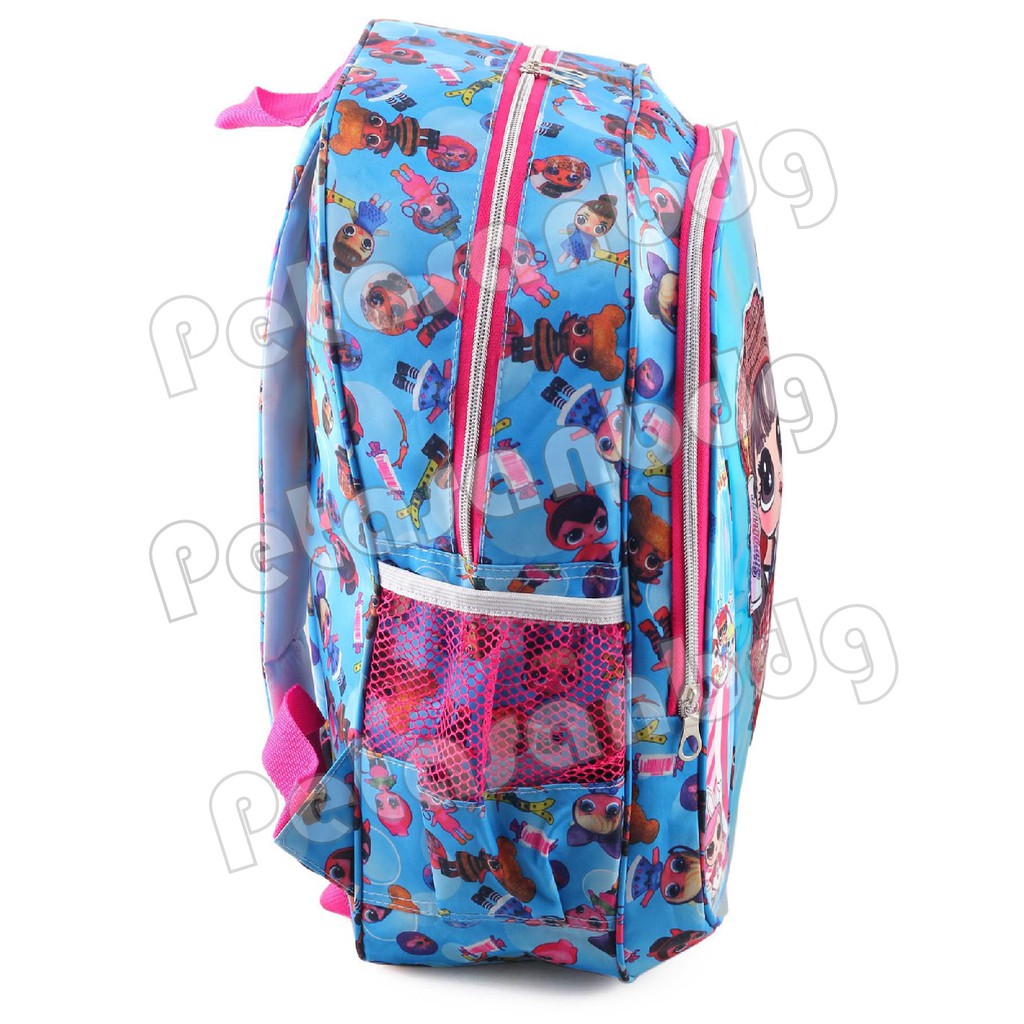 PTS - Ransel Sekolah Anak Perempuan Karakter LOL SURPRISE - Ransel Hologram LED - MOONLIGHT - BOTOL MINUM