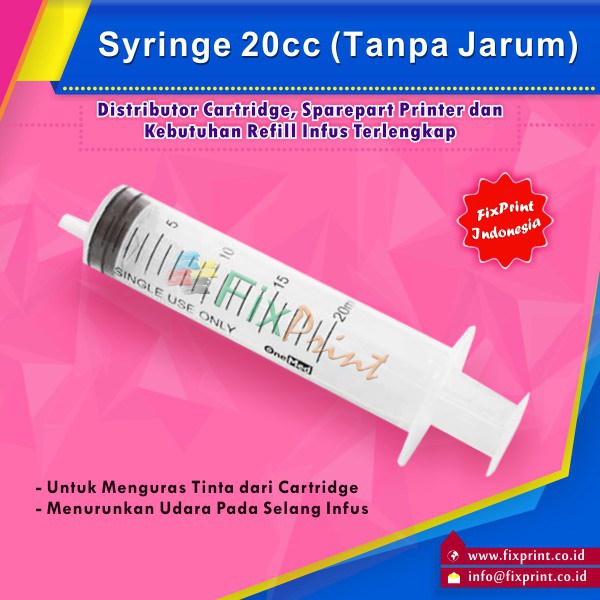 Spuit 20cc, Syringe 20cc, Suntikan Tinta 20ml, Spuid Ukuran 20ml Sped Spet Burung