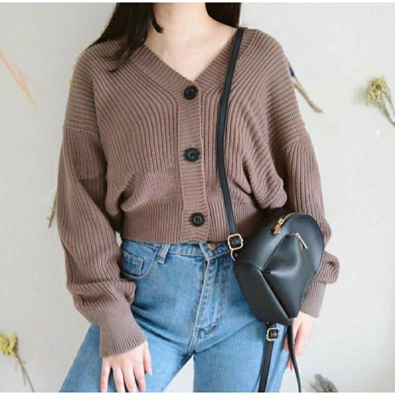 Olivia Cardy Crop / Eireen Crop Cardy / REAL PICT !!!-1
