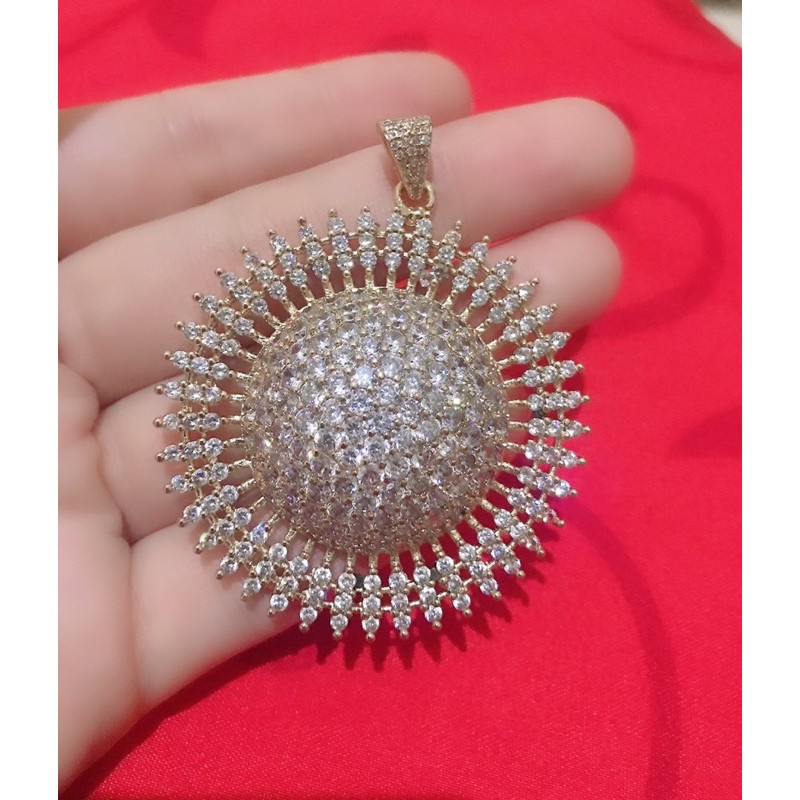 kalung liontin permata cantik xuping