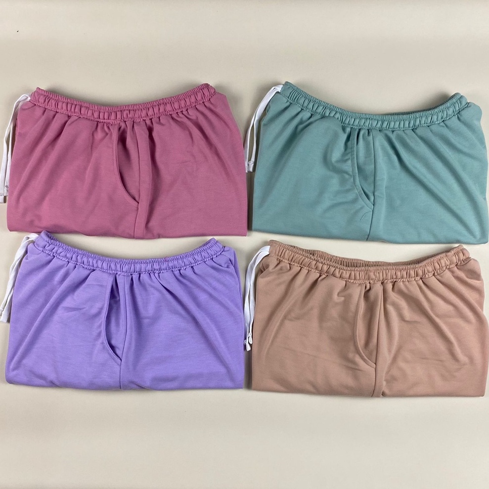 Celana Pendek Wanita Jumbo / Celana Santai Wanita / Celana Kolor Wanita / Short Pants Wanita Big Size - Gachi Plain