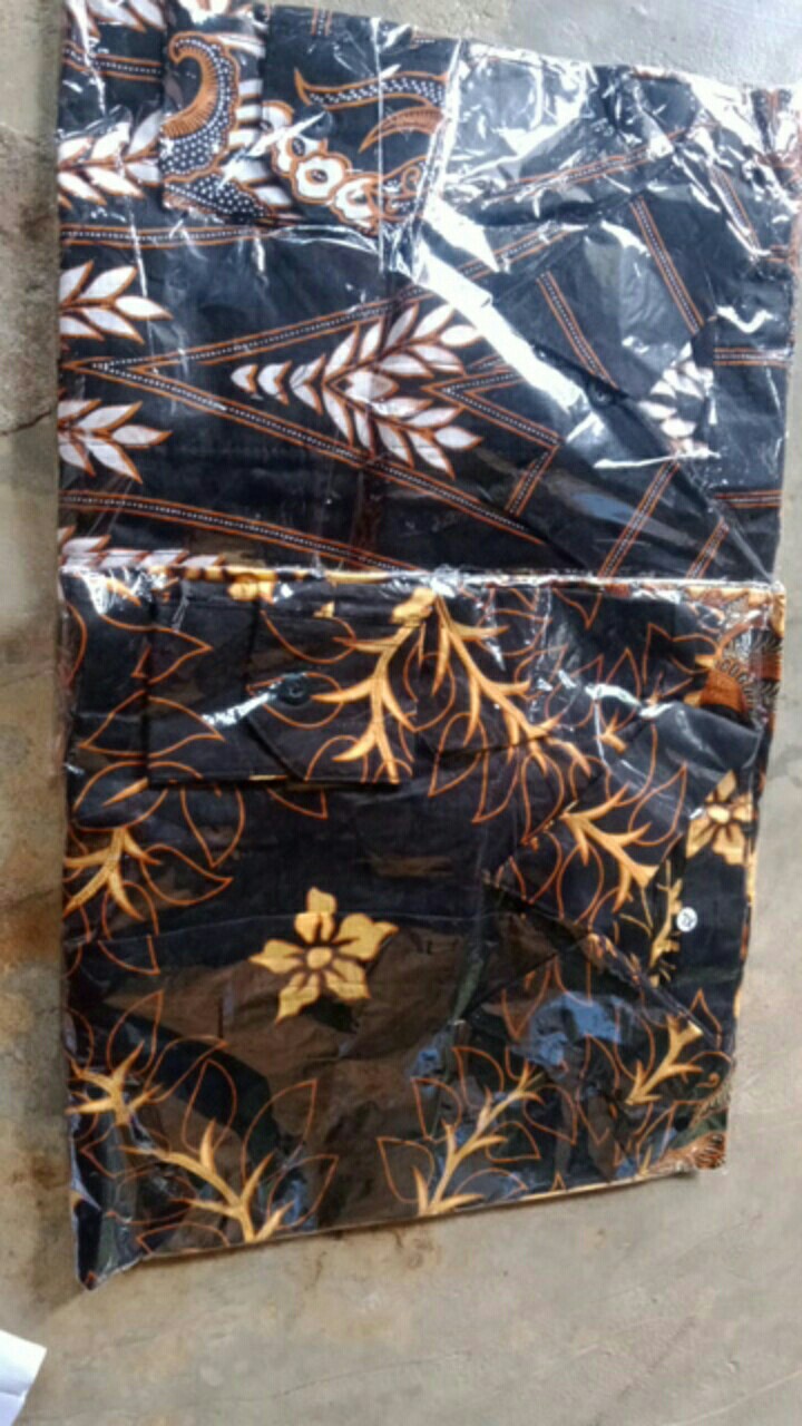 Batik Pria Size M L Xl Xxl  Bswart Batik Hrb026 Kenongo Hem Panjang Padi