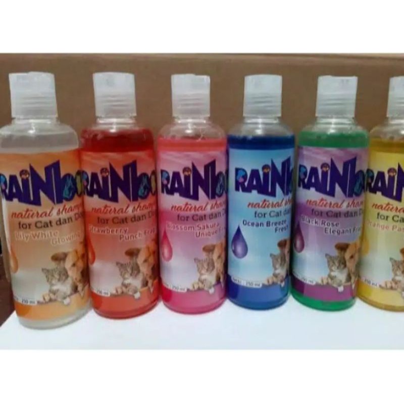 rainbow natural pet shampo 250ml untuk kucing dan anjing