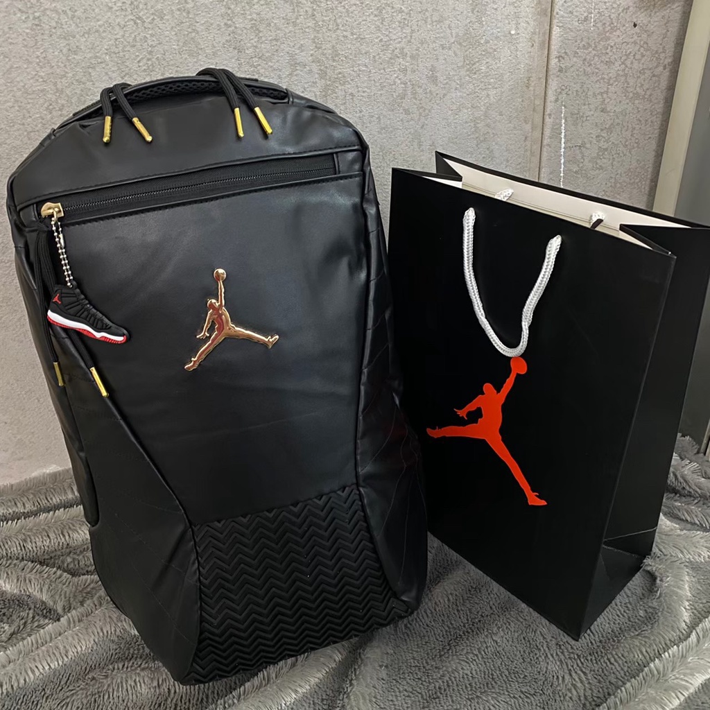 Backpack Jordan Retro 12 Tas Ransel Kulit / Tas Bahu Pria Wanita