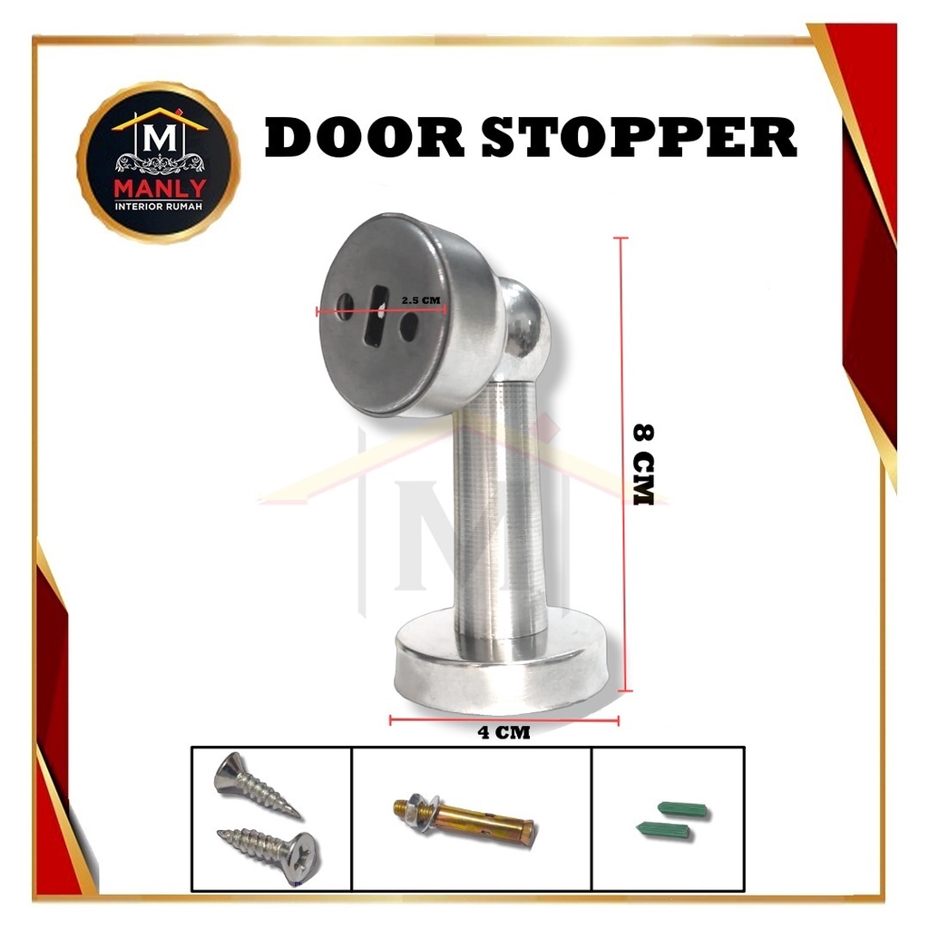 Penahan Pintu Magnet / Magnetic Door Stopper / Door Stop Pintu Stainless / Door Stop Magnet / Door Stopper Magnet