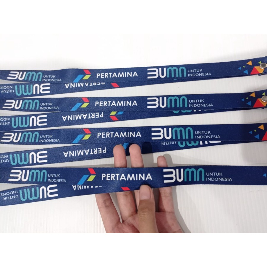 

Lanyard Bumn Pertamina BIRU/ Lanyard Pertamina BUMN Design Custom NSS