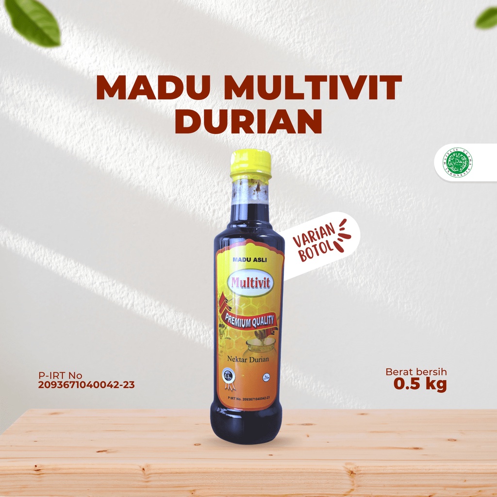 

MADU NEKTAR DURIAN MULTIVIT 500gr Botol || MENGATASI INSOMNIA, MENETRALKAN TEKANAN DARAH, MADU MURNI 100%