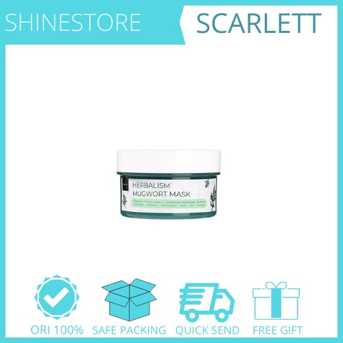 SCARLETT SCARLET WHITENING HERBALISM MUGWORT MASK MASKER WAJAH ANTIOXIDAN ANTI AGING