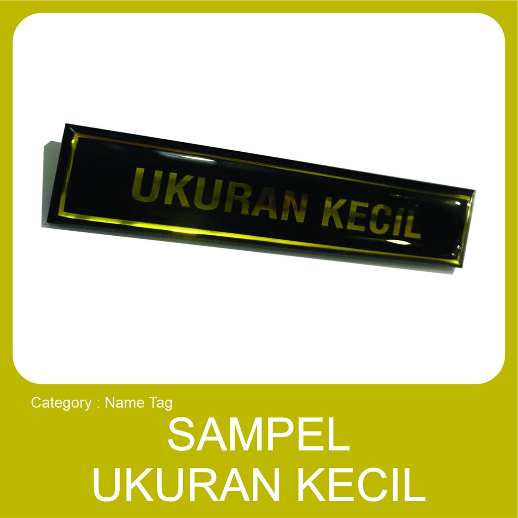 

Name Tag Akrilik Keren Cetak Custom, Cocok untuk Seragam Sampel Ukuran Kecil (HITAM-EMAS-EMAS)
