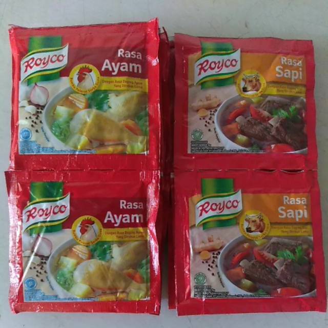 

Royco Rasa Ayam atau Sapi 8 gr isi 10 sachet