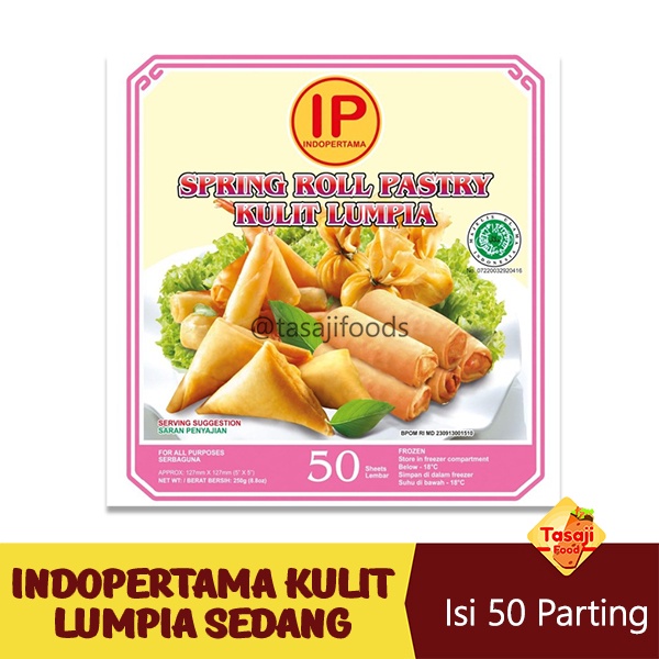 Indopertama Kulit Lumpia Sedang 50 Sheet 19 CM