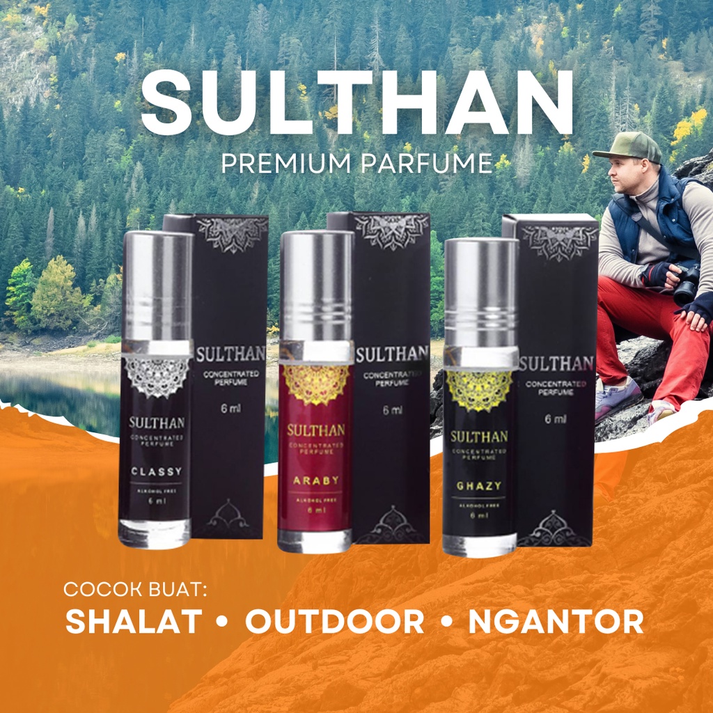 Promo Parfum Sulthan Pria Original 100% Terbaru Awet Non Alkohol Tahan Lama parfum Laki laki Buat Sh