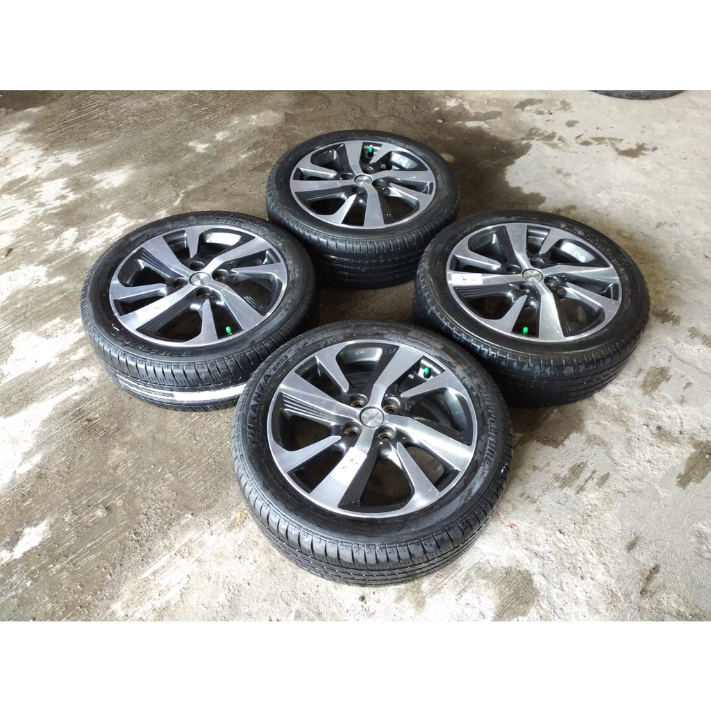 velg pelek mobil std orginal new yaris ring 16 ban 195/50/r16  bridgestone