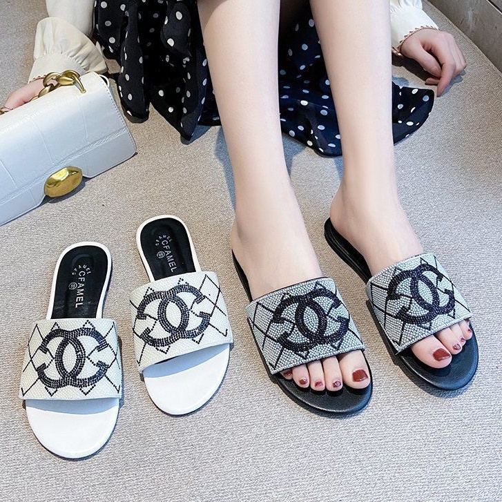 SANDAL SLIP 021150 CC RHINESTONE SLIPPERS