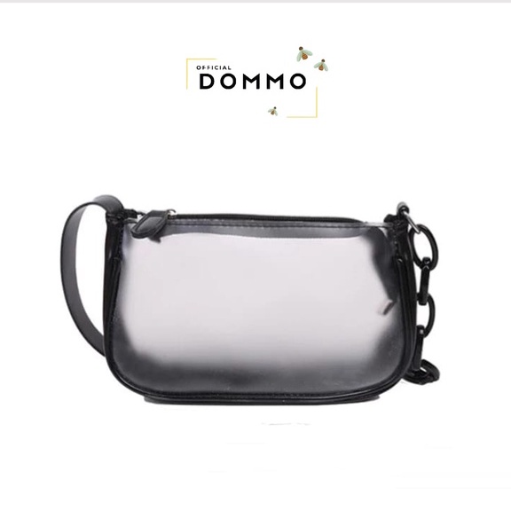 [LOKAL] DOMMO - D1466 Tas SABRINA - Shoulder Bag / Tas Bahu Wanita Transparant