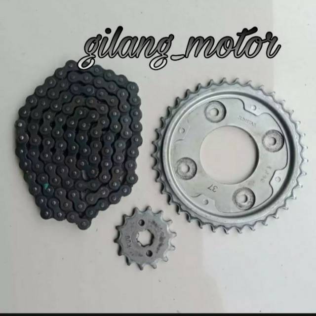 Gear gir set rantai gir honda supra x 125.
