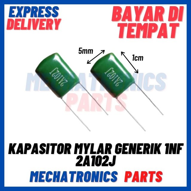 [PAS-9273] KAPASITOR MYLAR GENERIK 1NF 2A102J