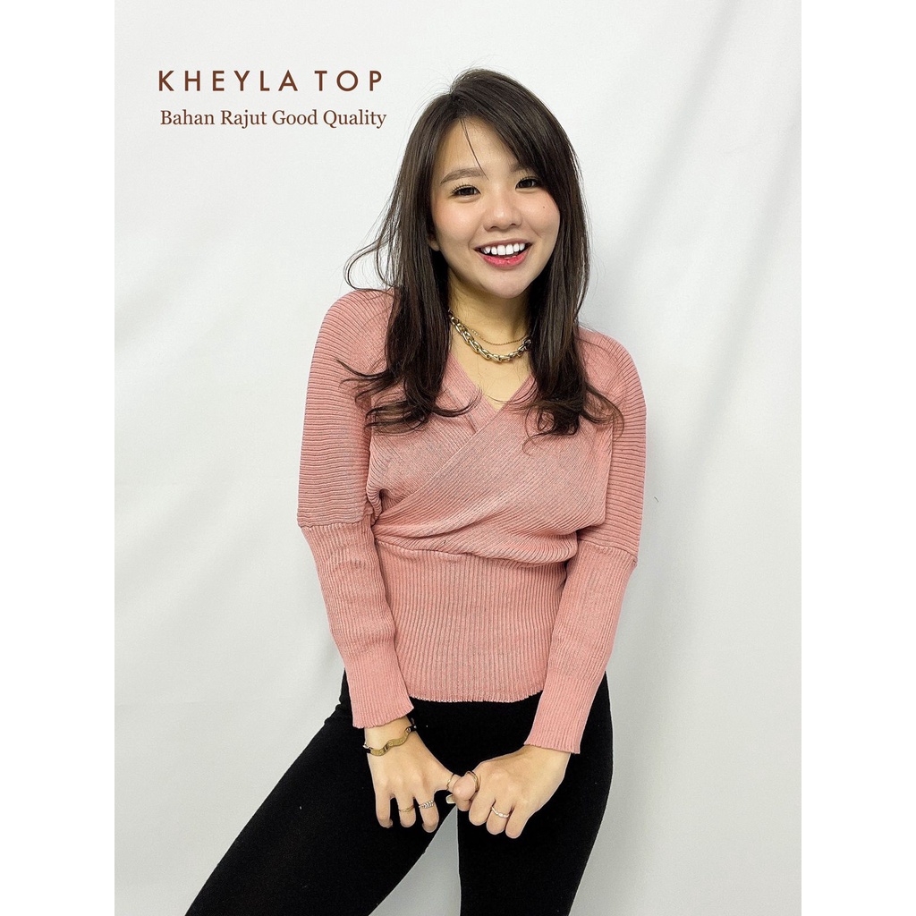 HOPYLOVY - V Top Knit Kheyla Rajut