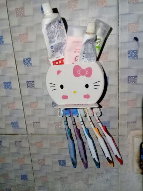 Tempat Sikat Gigi Odol Sisir Hello Kitty Multifungsi Toothbrush Holder