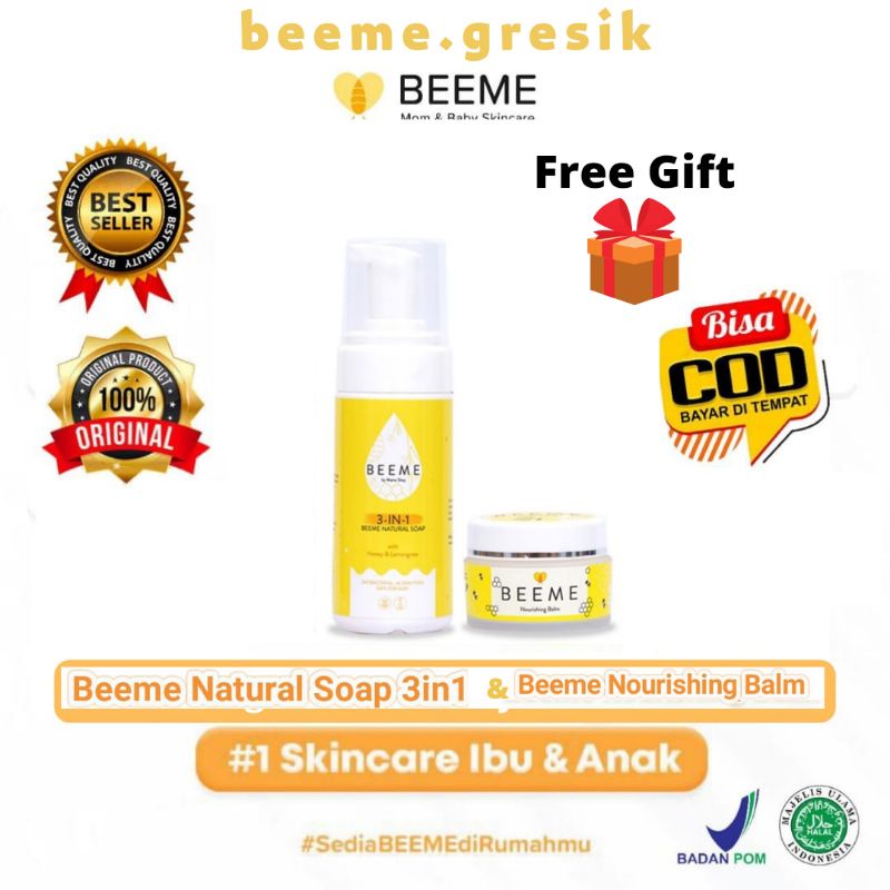 Beeme Paket Nourishing Balm &amp; Sabun Natural 3in1