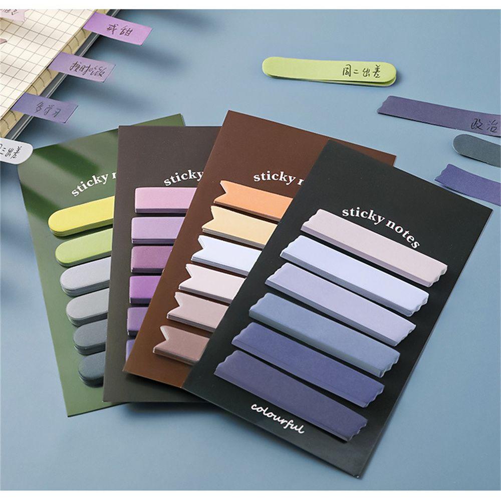 TOP 120lembar Index Memo Pad Perlengkapan Sekolah Warna Morandi ​Kawaii Diposting Lengket ​Nota