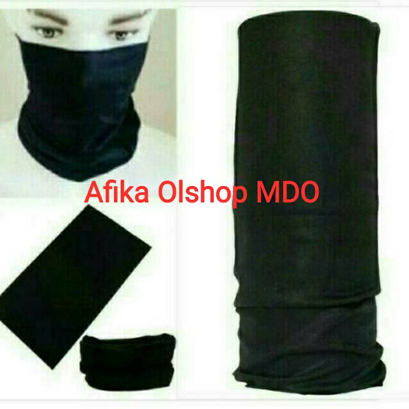 MASKER MULTIFUNGSI MASKER MOTOR HITAM POLOS