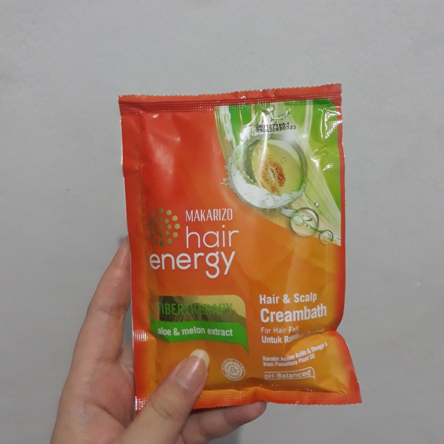Makarizo Hair Energy Hair &amp; Scalp Creambath Fibertherapy 60gr Sachet