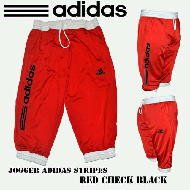 JOGGER ADIDAS STRIPES MERAH