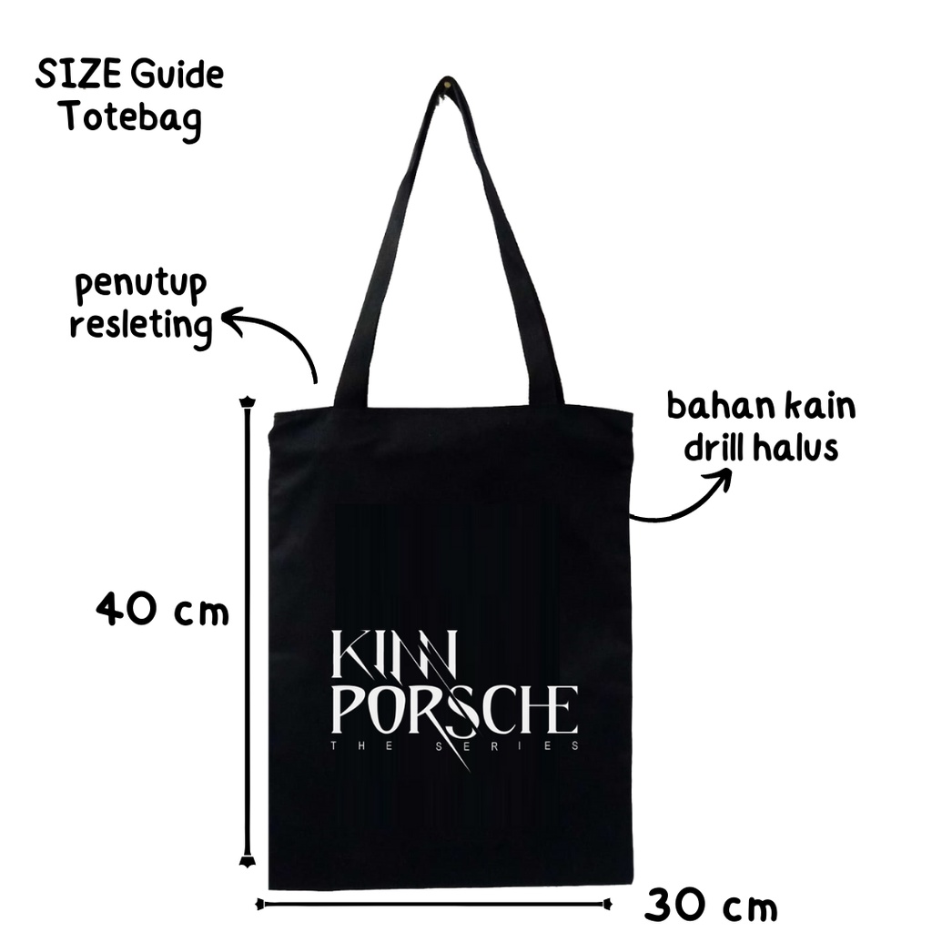 NEW Stringbag /Totebag Motif Kinn Porsche bahan kain drill raikantopeni thai merchandise || kiiyoomii ||