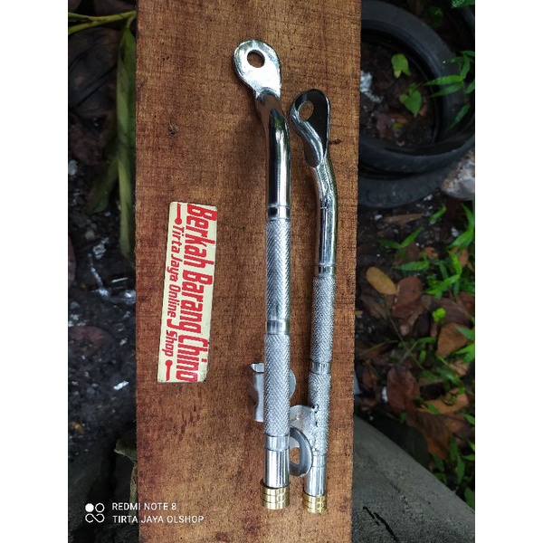 begel belakang panjang buat honda cb cb 125 model kartel besi bulat chrome pnp sok tabung atas anti nabrak