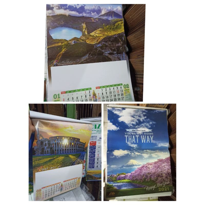 Kalender Lux Jumbo Executive 2021 pemandangan alam Indonesia dan Kota Dunia