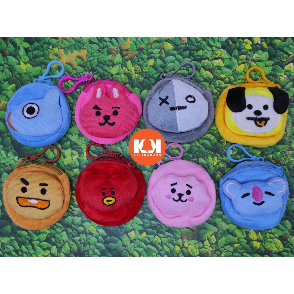 DOMPET KOIN BTS BT21 KECIL BAHAN KAIN / DOMPET BTS / DOMPET KOIN KARAKTER / DOMPET KOIN BTS21 / DOMPET KARAKTER KOIN / DOMPET KARAKTER BAHAN KAIN / DOMPET KOIN BTS BAHAN KAIN