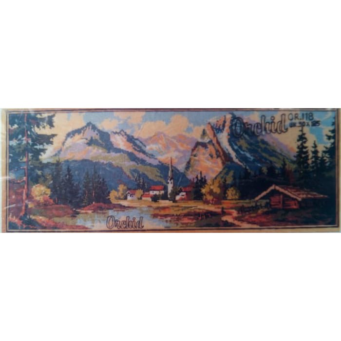 KRUISSTEEK KRISTIK ORCHID MOTIF PEMANDANGAN OR 118