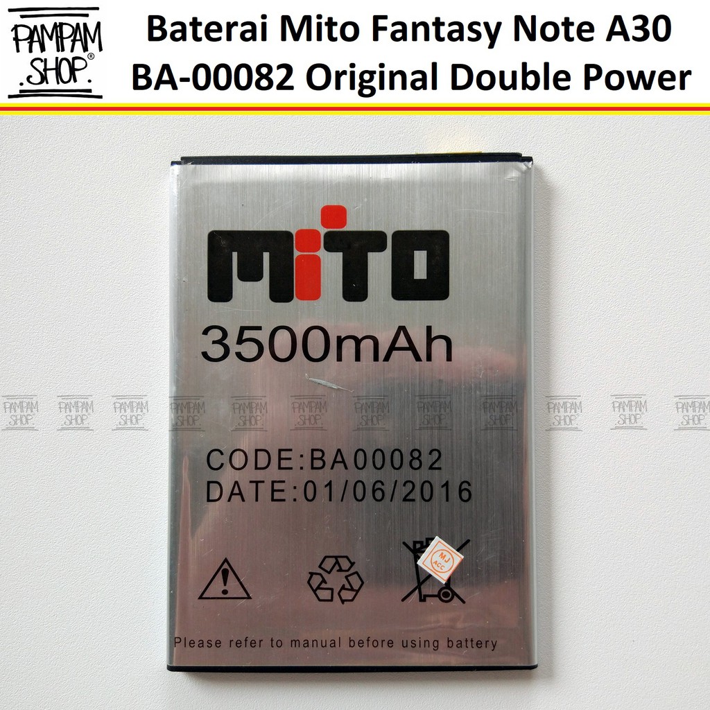 Baterai Mito Fantasy Note A30 BA-00082 BA00082 Original Double Power Batre Batrai BA 00082 Fantasi