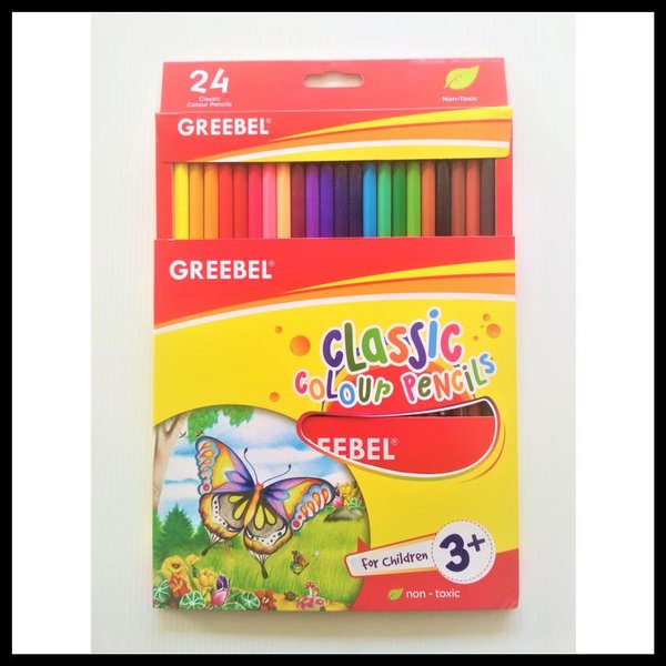 Pensil Warna / Pensil Gambar Grebeel 24 Warna Clasic Color